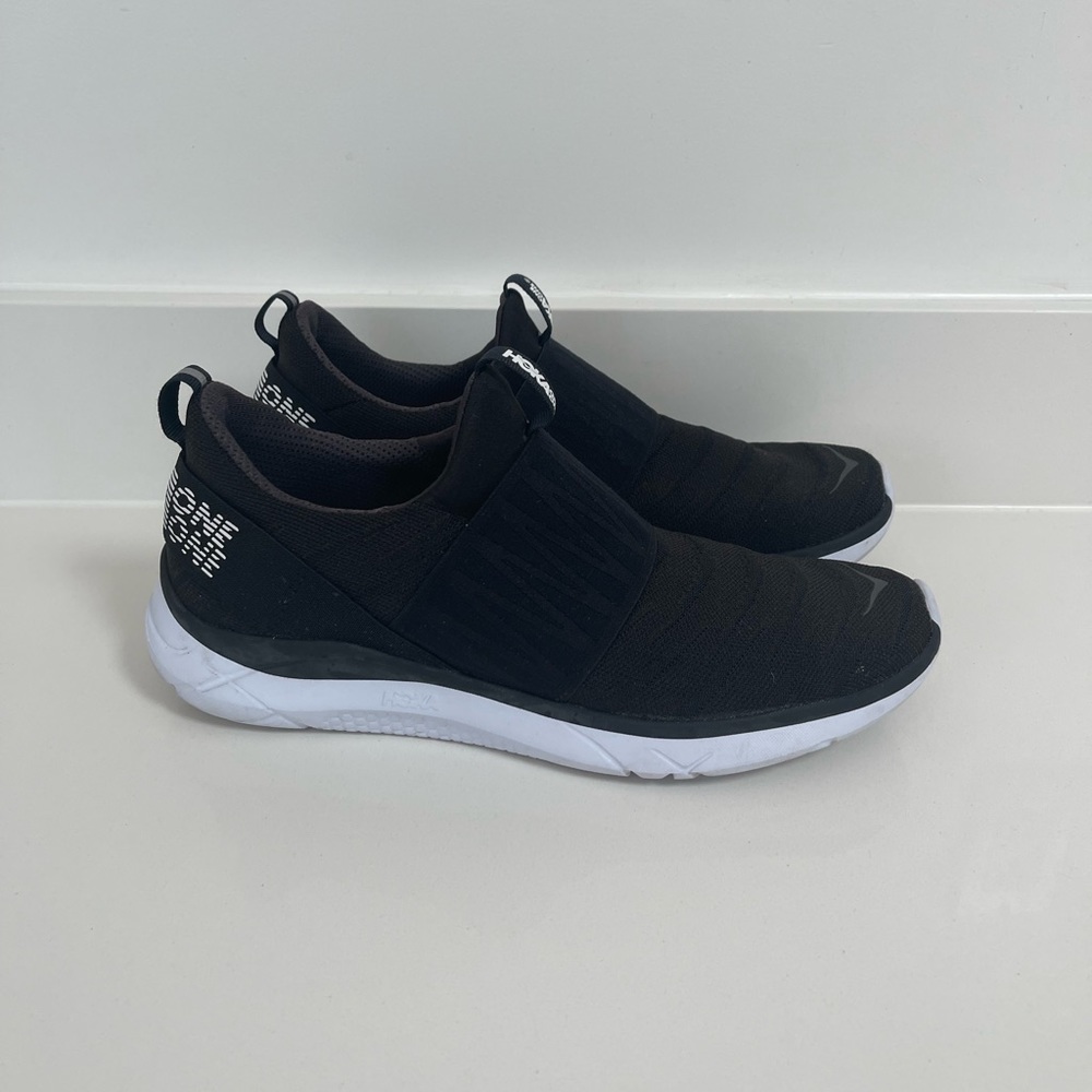 Hoka One One Black Slip On, Pull on Sneakers Size 9.5